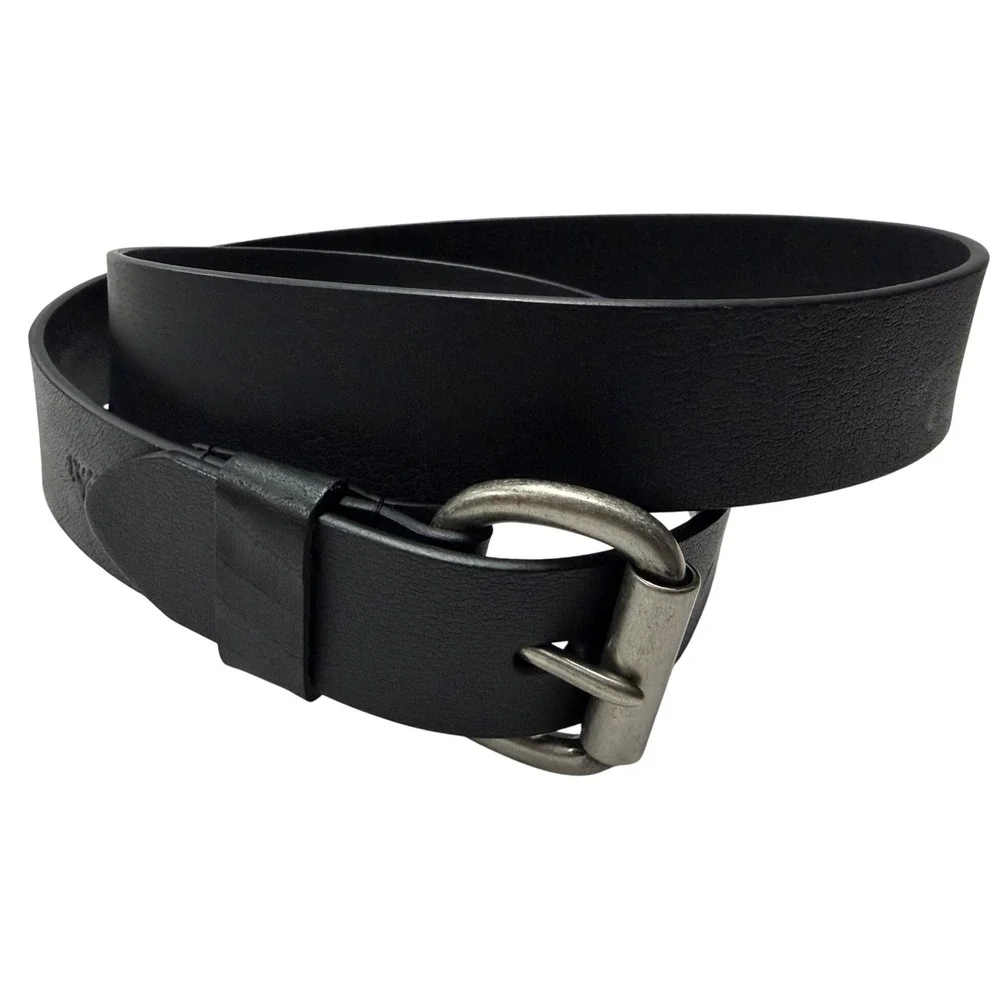Cabelas Roughneck Mens Black Full Grain Buffalo Leather Belt Size 46